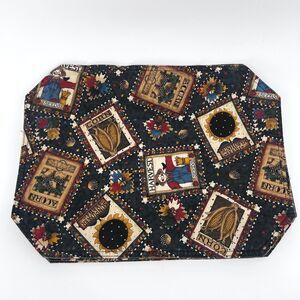 Fall Harvest Thanksgiving Fabric Placemats Set of 4 Patchwork Country Core